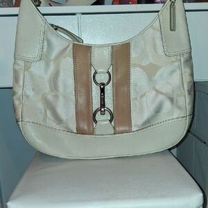 Coach Elegant Cream and Tan Women's Bag